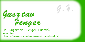 gusztav henger business card
