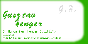 gusztav henger business card